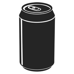 Soda Can Tab silhouette vector illustration