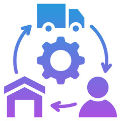 Obraz premium Supply Chain Optimization Icon