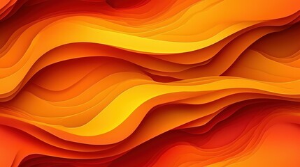 Abstract orange and yellow geometric dynamic shapes seamless texture map pattern background