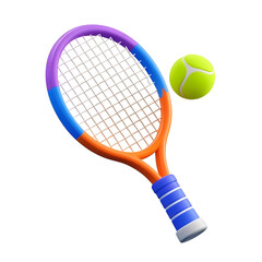 tennis racket and ball