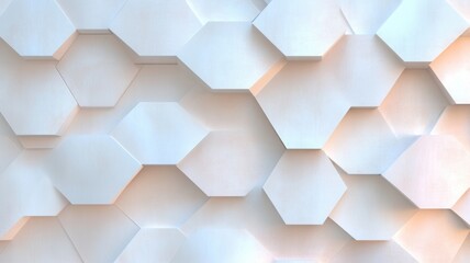 White hexagonal pattern creating a modern and textured background, ideal for architecture, design, and technology projects