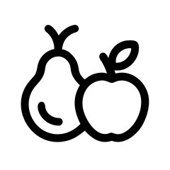 Apple and Pear Nutrition Icon Design
