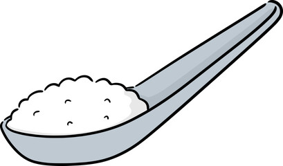 Illustration of spoon of rice
