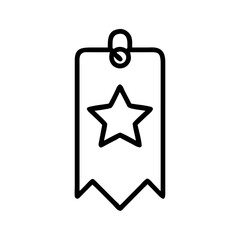 Bookmark Tag with Star Icon Design