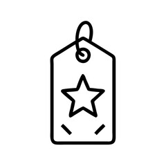 Bookmark Tag with Star Icon Design