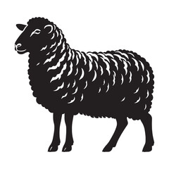 Contemporary sheep silhouette designed with modern vector style – sheep silhouette – sheep vector – sheep illustration – silhouette of sheep – sheep icon

