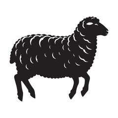 Classic sheep silhouette vector ideal for all design formats – sheep silhouette – sheep vector – sheep illustration – silhouette of sheep – sheep icon

