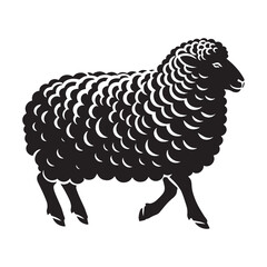 High-quality sheep silhouette vector ready for scalable design use – sheep silhouette – sheep vector – sheep illustration – silhouette of sheep – sheep icon


