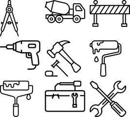 Essential Construction and DIY Tool Icons