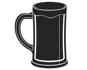 Beer Mug silhouette vector illustration