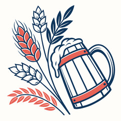 Beer Mug silhouette vector illustration