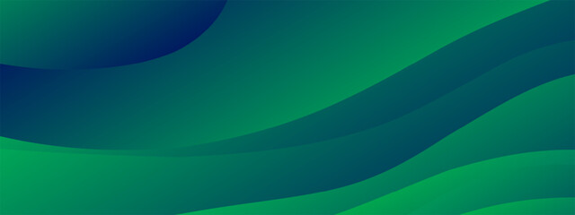 Abstract wave background with deep green and navy blue gradient layers