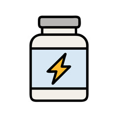 Energy Supplement Container Icon Design