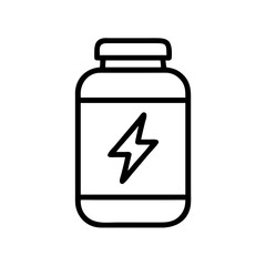 Energy Supplement Container Icon Design