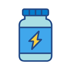 Energy Supplement Container Icon Design