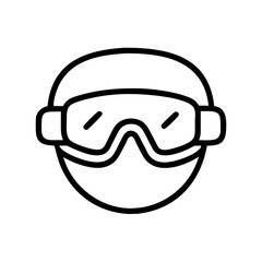 Face Mask with Goggles Icon Design