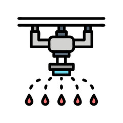 Fire Sprinkler System Icon Design