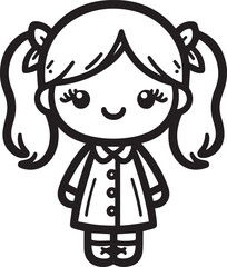 little girl in a hat doll 