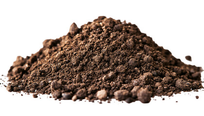 pile of soil isolated