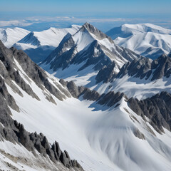 snow covered mountains