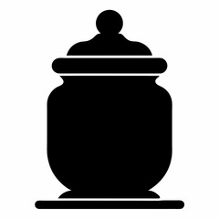 Candy Jar icon silhouette vector illustration