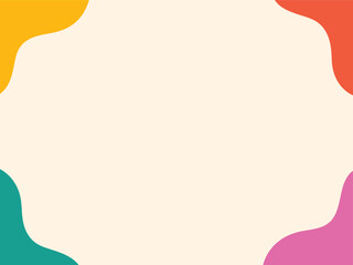  Colorful Abstract Wave Frame Vector Illustration.