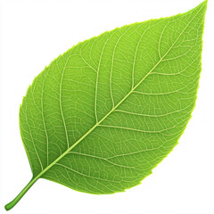 Obraz premium green leaf isolated on white background