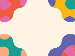  Colorful Abstract Wave Frame Vector Illustration.