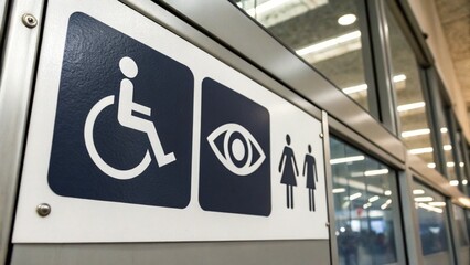 Accessibility signage and communication tools for disabilities and special needs in public areas