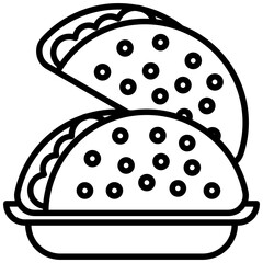 Taco line icon