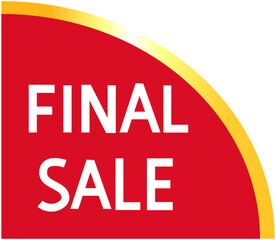 FINAL SALE red ribbon corner 
