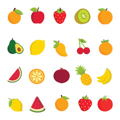 Colorful Fruit Illustration Collection