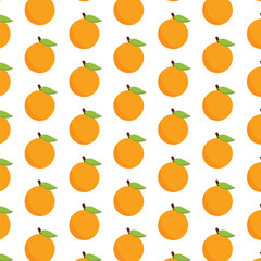 Seamless Pattern of Oranges
