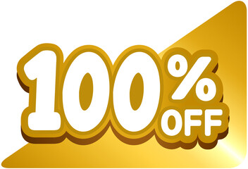 Golden Corner 100% OFF Sale Tag
