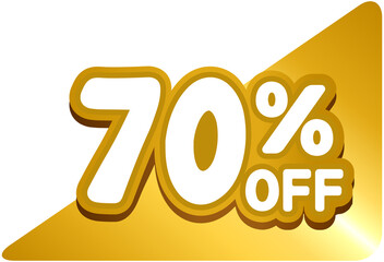 Golden Corner 70% OFF Sale Tag
