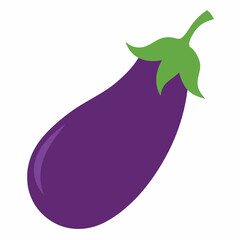 Eggplant silhouette vector illustration