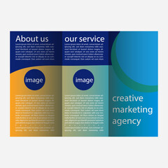 Corporate business trifold brochure template. Modern, Creative and Professional tri fold brochure vector