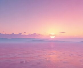 Fototapeta premium Fuzzy pastel sunset, pink, blue, yellow gradient , illustration, light, painted