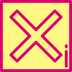 Obraz premium Cancel Info Fill And Outline Icon
