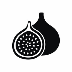 Fig icon silhouette vector illustration