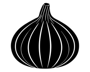 Garlic Clove silhouette vector illustration