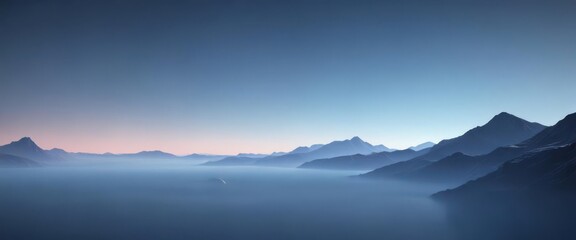 Fototapeta premium Soft blue gradient, ethereal glow, calming serenity, clean, smooth gradient