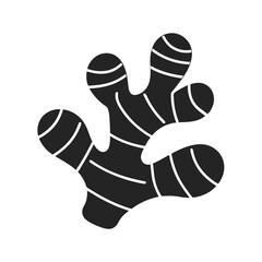 Ginger Root icon silhouette vector illustration