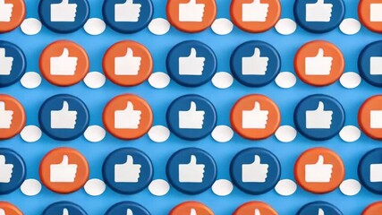 A seamless pattern featuring social media icons for engagement actions like comment and share., for influencer marketing and content creation. - Powered by Adobe