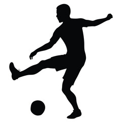 Female Soccer Player Silhouette Style Illustration