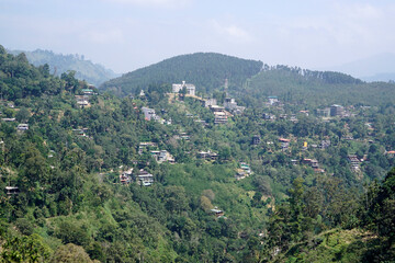Fototapeta premium scenic green mountain landscape in sri lanka
