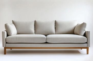 Fototapeta premium red sofa isolated on white