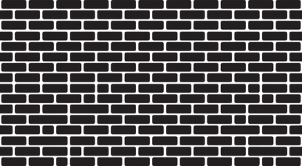 Brick Wall Silhouette Vector Pattern Illustration