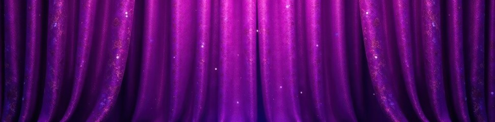Heavy shimmering purple brocade curtains, regal texture , decor, elegant drapes