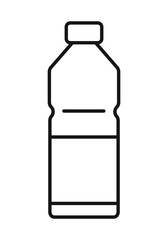 Water bottle icon. Mineral bottle symbol line. Editable stroke width